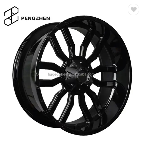 Pengzhen black color negative offset forged 26 inch 26 x 14 26x12 deep dish truck rims for jeep wran