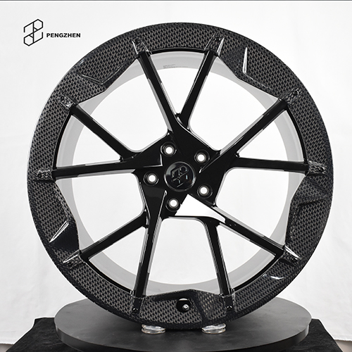 Pengzhen Custom 24inch powder coated in gloss black color with custom carbon fiber for URUS  