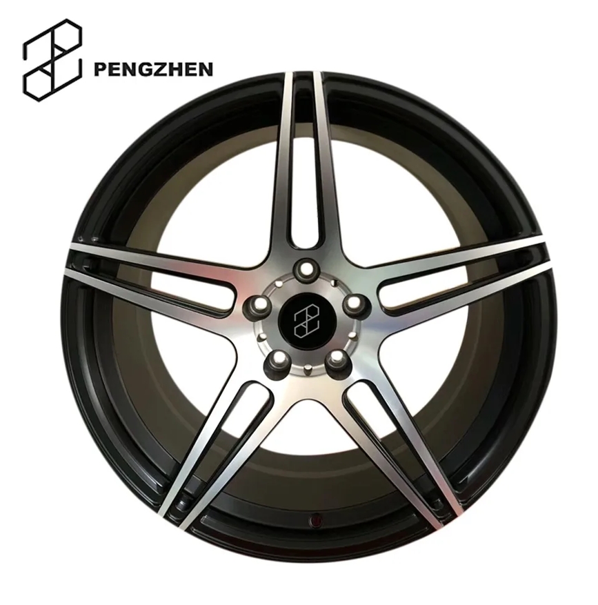 Pengzhen Gloss and Matte Black Finish with Machined Face Rim 20" Passenger Car Alloy Wheels for