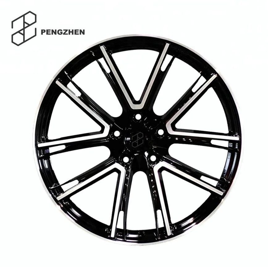 PENGZHEN black machine face 5x130 19 20 21 22 inch alloy car wheel rim for porsche panamera gts